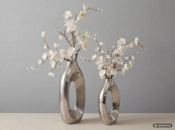 vazenset zilver aluminium 40 en 30 cm