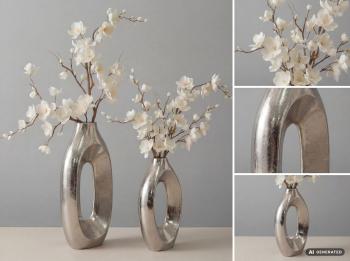 vazenset zilver aluminium 40 en 30 cm