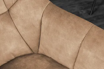 Draaibare velvet eetkamerstoel champagne greige