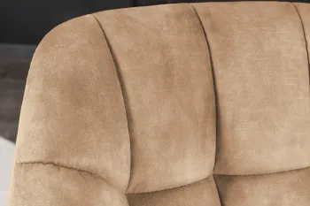 Draaibare velvet eetkamerstoel champagne greige