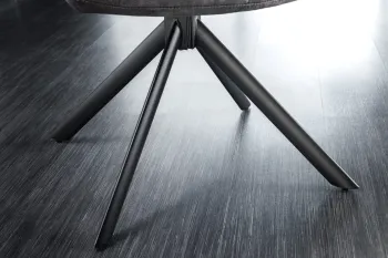 Draaibare grijze eetkamerstoel velvet