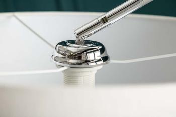 verstelbare vloerlamp met witte lampenkap 170-200 cm