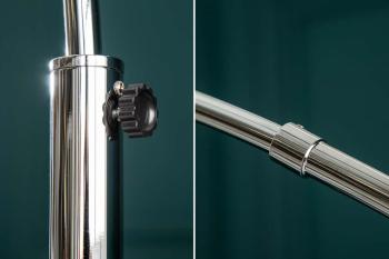 verstelbare vloerlamp met witte lampenkap 170-200 cm