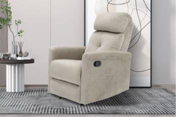 verstelbare relax fauteuil taupe beige