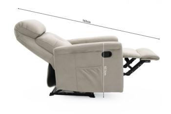 verstelbare relax fauteuil taupe beige
