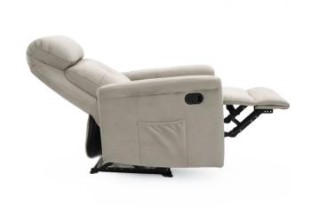 verstelbare relax fauteuil taupe beige
