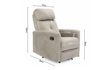 verstelbare relax fauteuil taupe beige