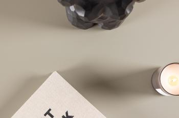 Vierkante beige salontafel 90 cm