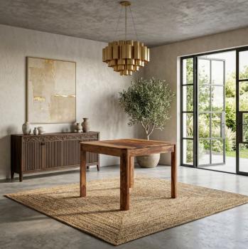 vierkante tafel sheesham hout 80 cm