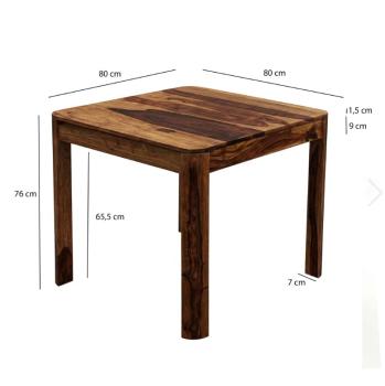 vierkante tafel sheesham hout 80 cm