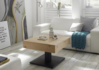 vierkante salontafel eiken 70 cm