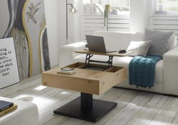 vierkante salontafel eiken 70 cm