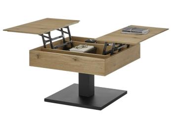 vierkante salontafel eiken 70 cm