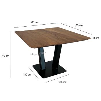 Salontafel massief acaciahout 60 cm