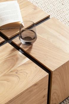 vierkante salontafel acaciahout 62 cm