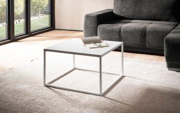 Witte salontafel metaal 100 cm