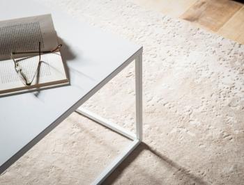 Witte salontafel metaal 100 cm