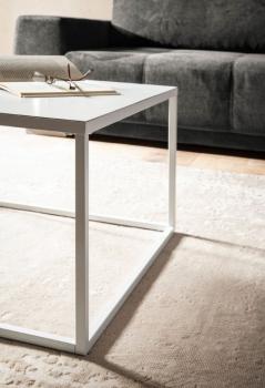 Witte salontafel metaal 100 cm