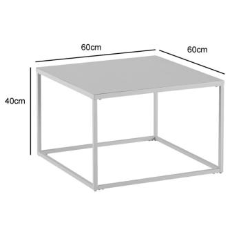 Witte salontafel metaal 100 cm