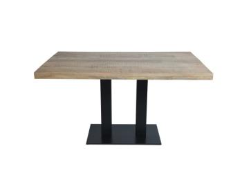 vierkante tafel mangohout bruin 80 cm
