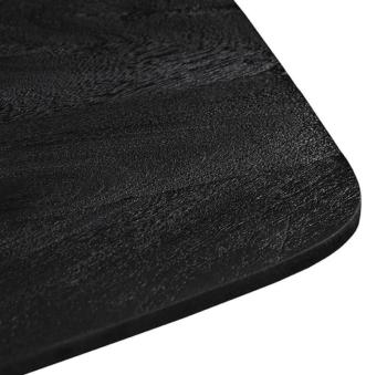 Vierkante Eettafel zwart mangohout 140 cm