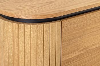 Landelijke vitrinekast eiken 120x140 cm