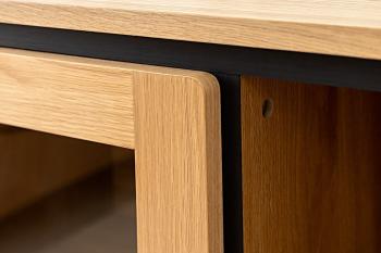 Landelijke vitrinekast eiken 120x140 cm