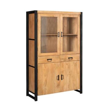 vitrinekast Mangohout 180 cm