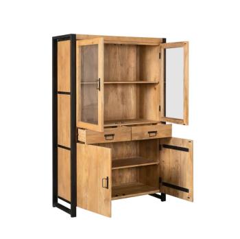 vitrinekast Mangohout 180 cm