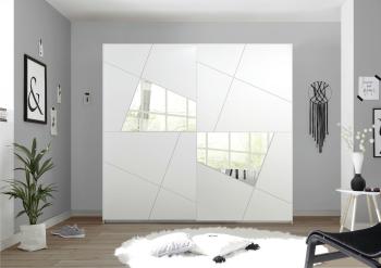 kleding kast wit met spiegelglas