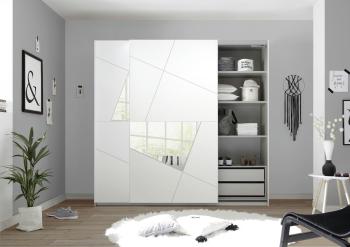 kleding kast wit met spiegelglas