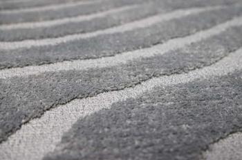 Vloerkleed grijs met golvend patroon 240x170 cm