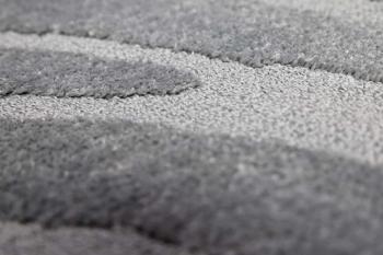 Vloerkleed grijs met golvend patroon 240x170 cm