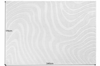Vloerkleed grijs met golvend patroon 240x170 cm