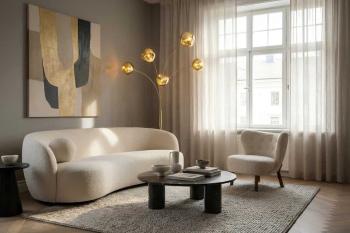 Vloerlamp liquid goud