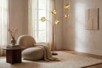 Vloerlamp liquid goud