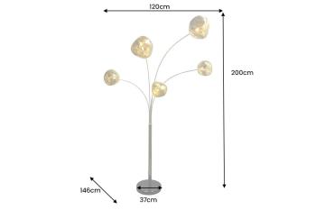 Vloerlamp liquid goud