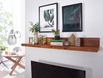 Wand schap sheesham hout 140 cm