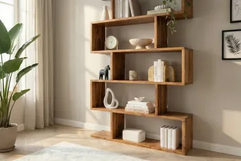 wandkast boekenkast massief acaciahout 180 cm