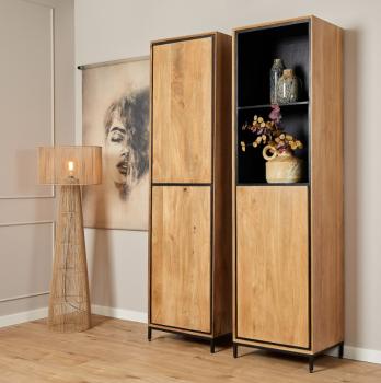 Hoge Opbergkast mangohout 60x220 cm