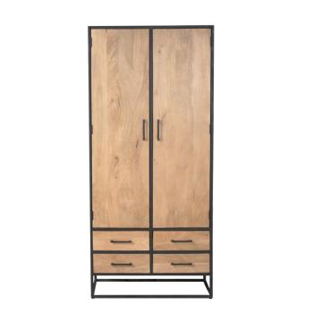 Opbergkast mango naturel bruin 90 cm