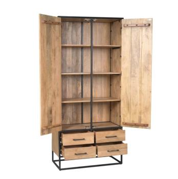 Opbergkast mango naturel bruin 90 cm