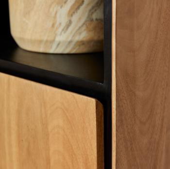 Hoge Opbergkast mangohout 60x220 cm