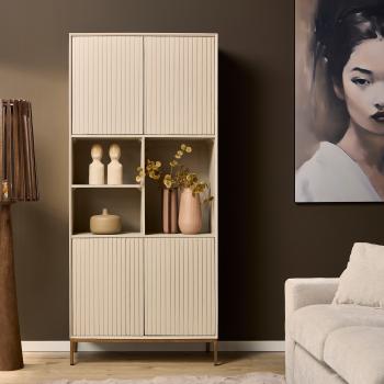 Vakkenkast zandbeige 90 cm