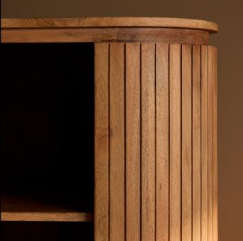 wandkast naturel bruin mangohout 115x180 cm