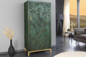 Highboard groen mangohout Pauw 166 cm