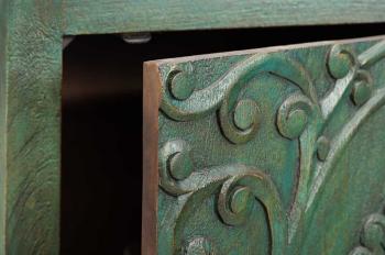 Highboard groen mangohout Pauw 166 cm
