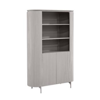 wandkast taupegrijs mangohout 115x180 cm