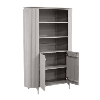 wandkast taupegrijs mangohout 115x180 cm