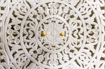 Highboard Wandkast wit mangohout 140 cm